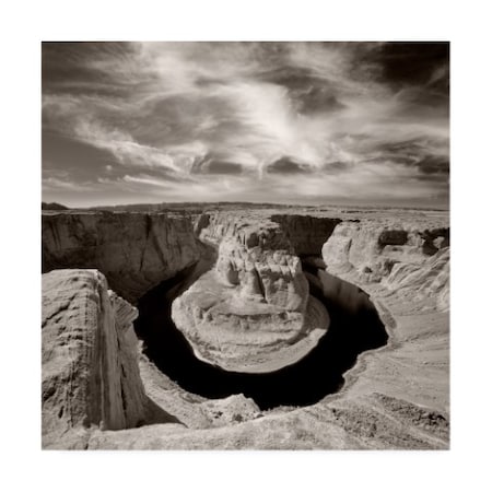 Monte Nagler 'Horseshoe Bend And Clouds Page Arizona' Canvas Art,35x35